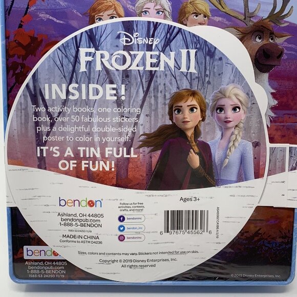 Disney Frozen II Colorful Activity Tin Boxed Set with Imagine Ink Coloring Book - Picture 7 of 8